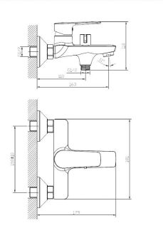 Смеситель для ванны/душа Orange Sofi 2.0 M46-100cr